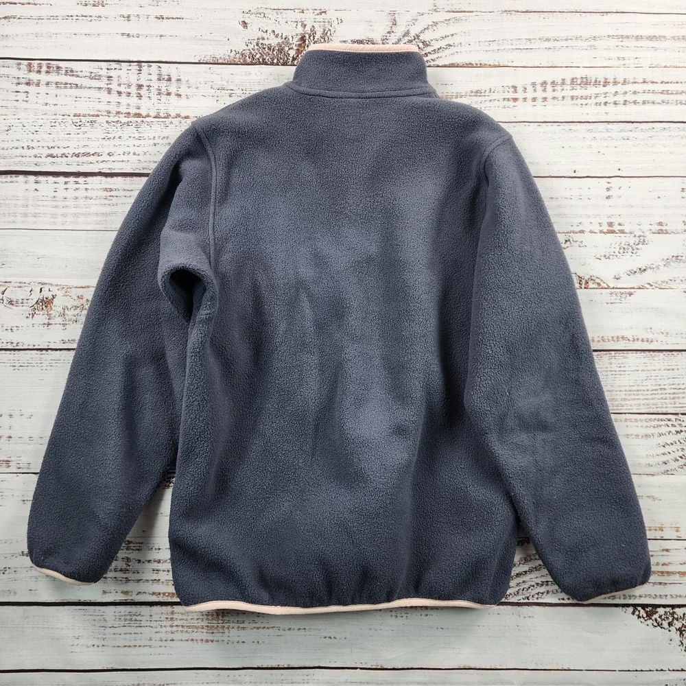 Patagonia Girls Lightweight Synchilla Snap-T Fleece XL 14 Smolder Blue 65546